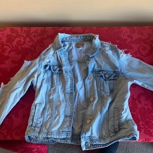 American Eagle Ripped Womens Jean Jacket
